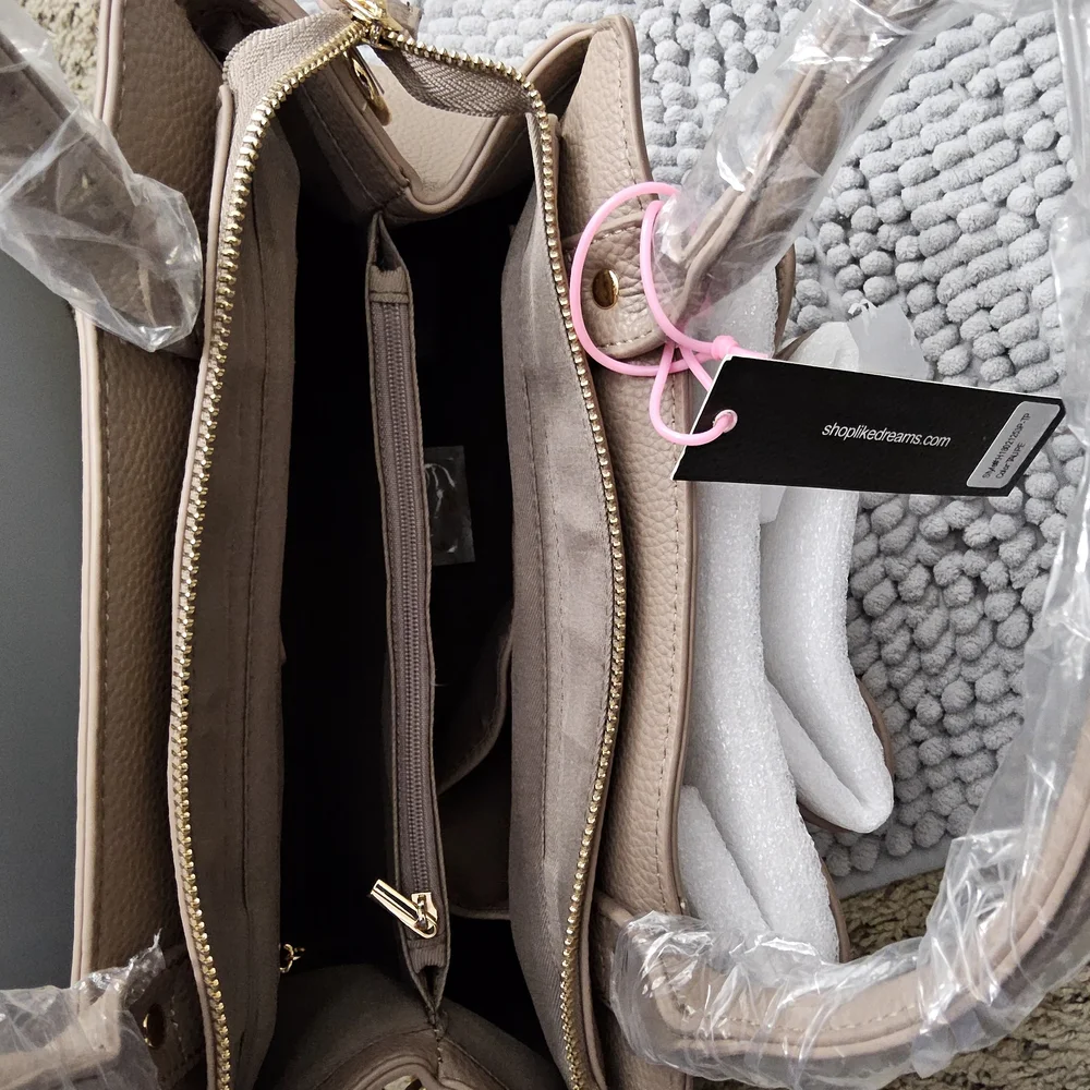 Like Dreams womens double bow satchel with Bow Accent